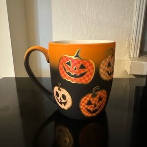 Halloween Pumpkin Mug - Orange and Black